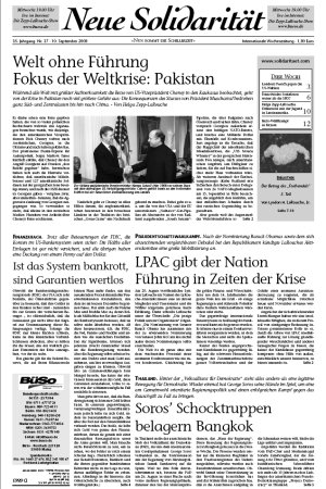 Die aktuelle Ausgabe der Neuen Solidarit&auml;t