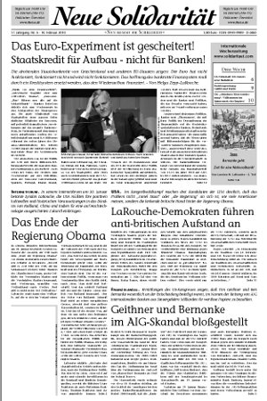 Die aktuelle Ausgabe der Neuen Solidarit&auml;t