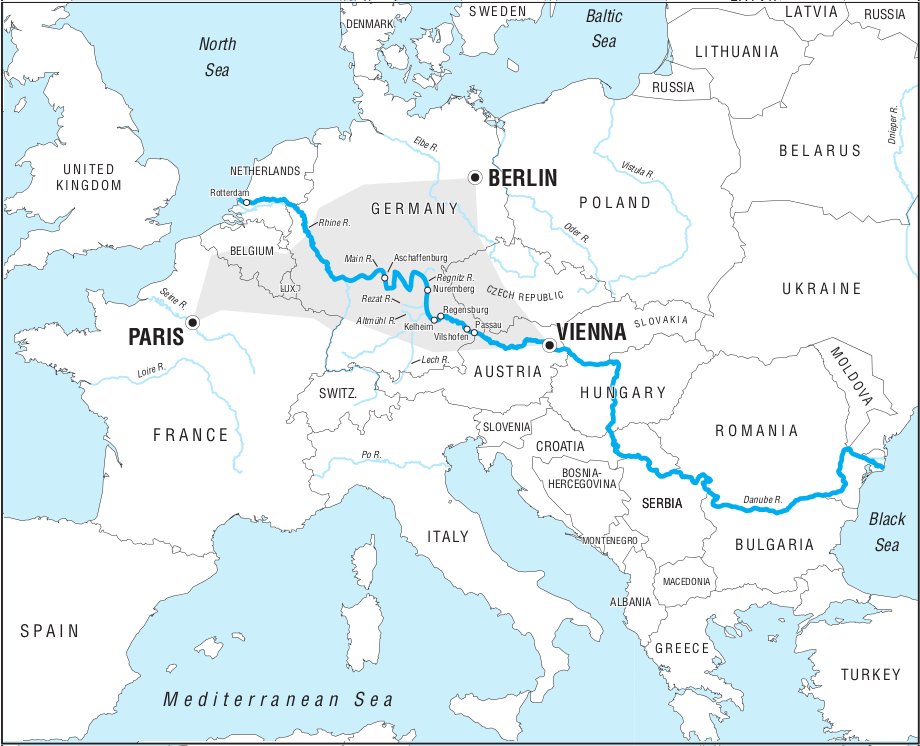 Karte Vom Fluss Rhein